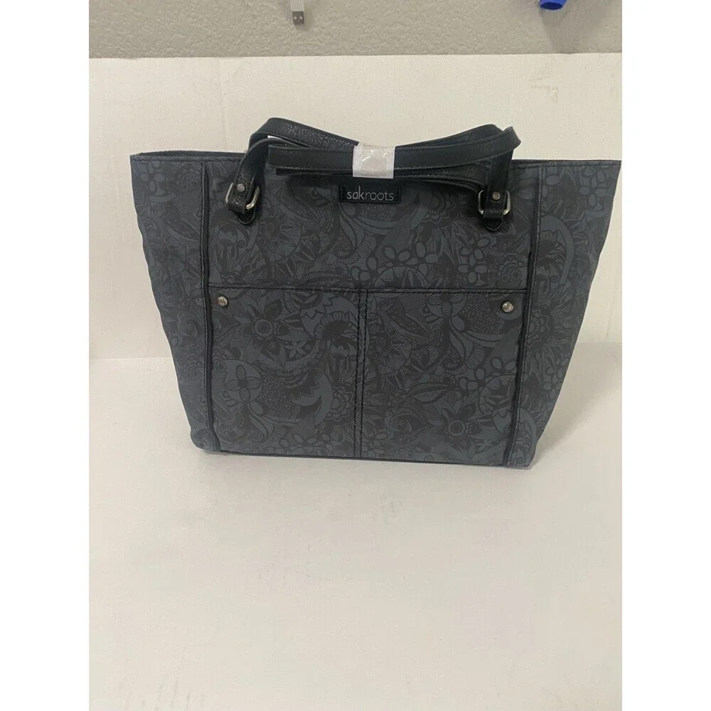NEW Sakroots Vegan Artist Circle black and grey Handbag